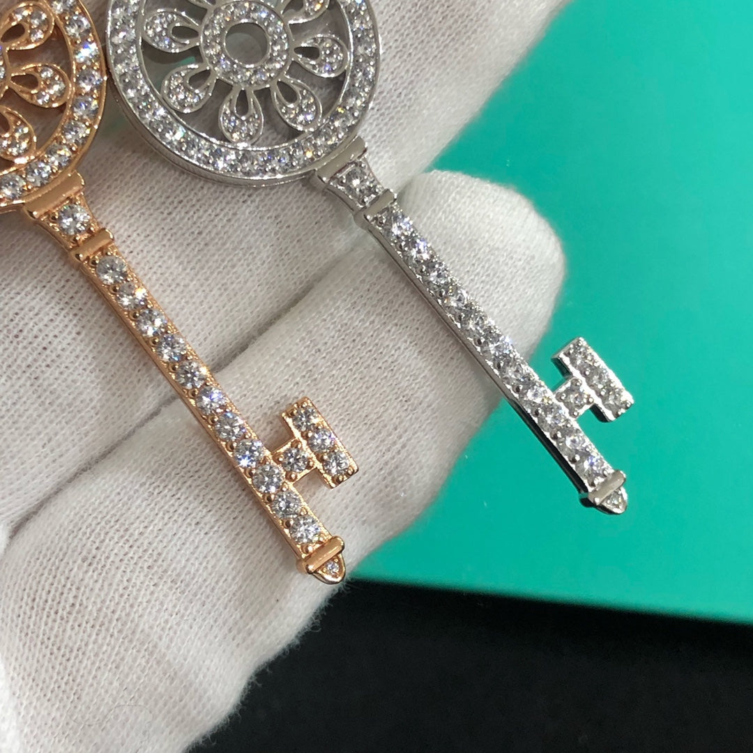 Tiffany Keys Petals Cubic Zirconia Necklace
