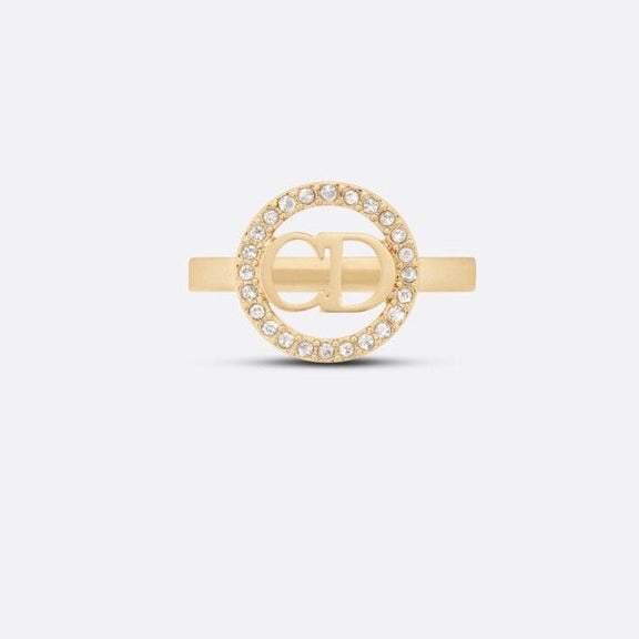 Dior Clair D Lune Ring Gold Cubic Zirconia
