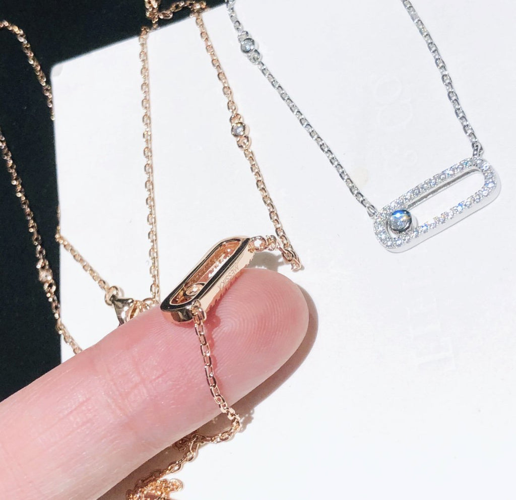 Messika Move Uno Paved Silver Cubic Zirconia Necklace