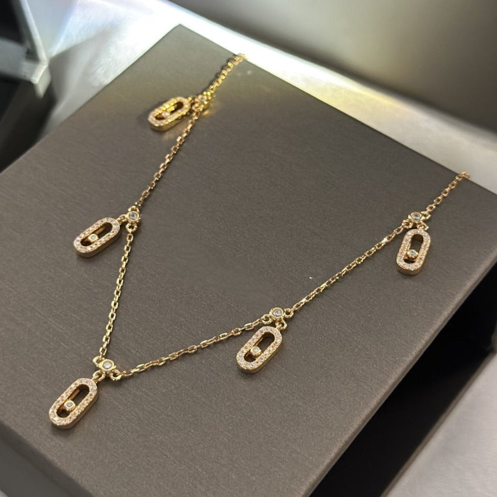Messika Choker Move Uno Pampille Paved Gold Cubic Zirconia Necklace