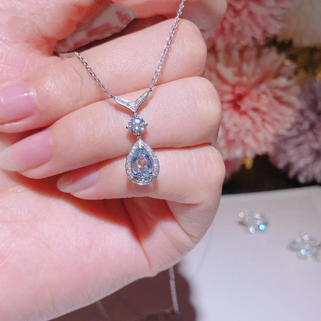 Chaumet Josephine Turquoise Light Silver Cubic Zirconia Necklace